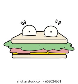 Sandwich-Cartoon-Charakter