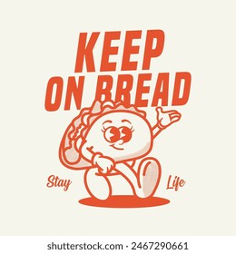 Sandwich cartoon mascot vector design character