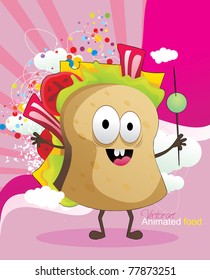 sandwich cartoon vector