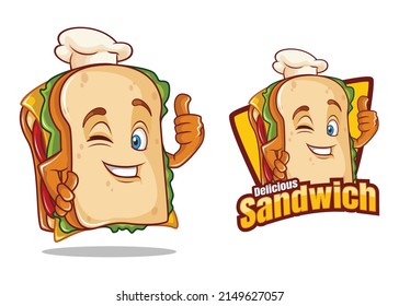 Sandwich character design cartoon food illustration