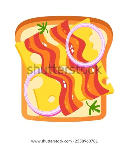 Sandwich with cheese and bacon