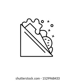 Sandwich cheese fast icon. Element of menu dishes icon