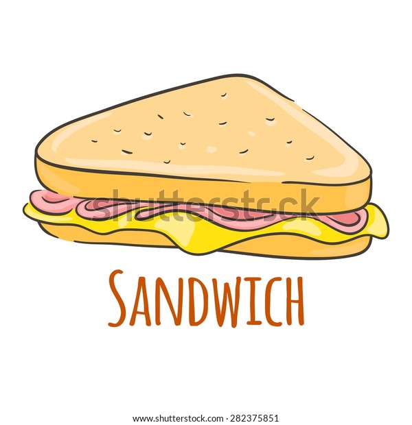 Sandwich Cheese Ham เวกเตอร์สต็อก (ปลอดค่าลิขสิทธิ์) 282375851 Shutterstock