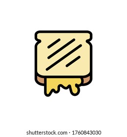 Sandwich, cheese icon. Simple color with outline vector elements of dairy product icons for ui and ux, website or mobile application