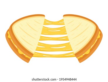 Sandwich cheese vector. Bread vector. wallpaper. background. Cheese stretch.