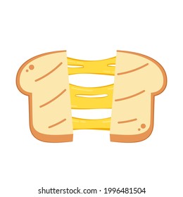 Sandwich cheese vector. Bread vector. wallpaper. background. Cheese stretch.