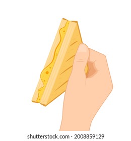 Sandwich cheese vector. Bread vector. wallpaper. background. Cheese stretch.