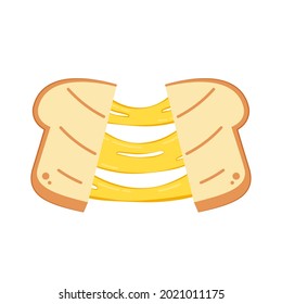 Sandwich cheese vector. Bread vector. wallpaper. background. Cheese stretch.