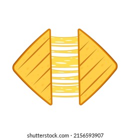 Sandwich cheese vector. Toast vector. wallpaper. background. cheese stretch.