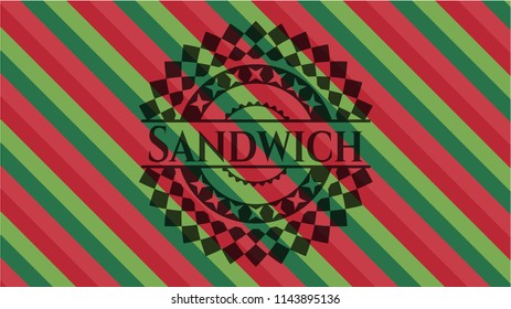 Sandwich christmas badge.