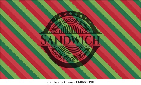 Sandwich christmas style badge..