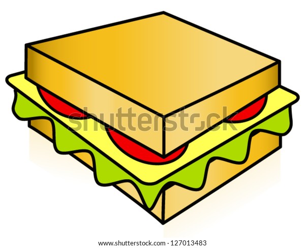 Sandwich Clipart Stock Vector (Royalty Free) 127013483