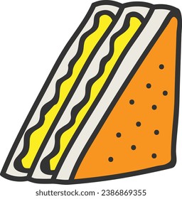 sandwich color vector icon design