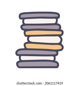 sandwich cookie color vector doodle simple icon