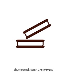 Ilustración de la plantilla de diseño del vector de cookies de sandwich