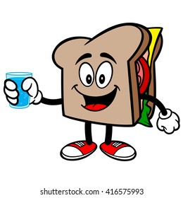 Sandwich with a Cup of Water
