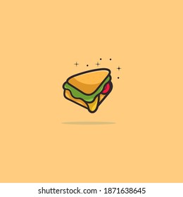 sandwich cute icon vector illustration