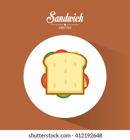 Sandwich design. fast food illustration. menu concept