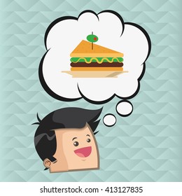 Sandwich design. healthy food concept. menu icon 
