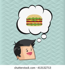 Sandwich design. healthy food concept. menu icon 