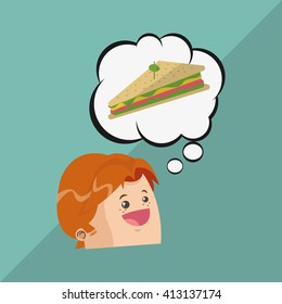 Sandwich design. healthy food concept. menu icon 