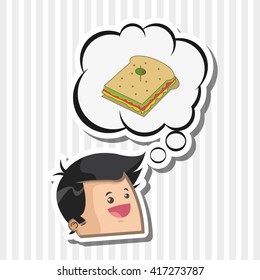 Sandwich design. healthy food concept. menu icon 