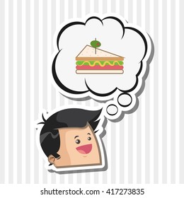 Sandwich design. healthy food concept. menu icon 