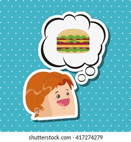 Sandwich design. healthy food concept. menu icon 