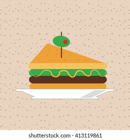 Sandwich design. healthy food. menu icon 