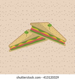 Sandwich design. healthy food. menu icon 