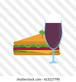 Sandwich design. healthy food. menu icon 