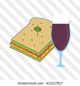 Sandwich design. healthy food. menu icon 