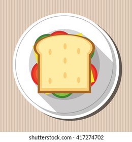 Sandwich design. healthy food. menu icon 