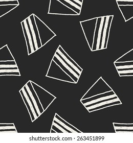 sandwich doodle drawing seamless pattern background