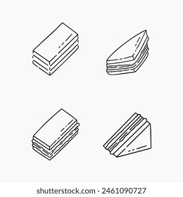 Sandwich doodle line vector illustration