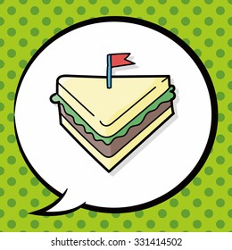 sandwich doodle, speech bubble