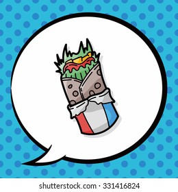 sandwich doodle, speech bubble