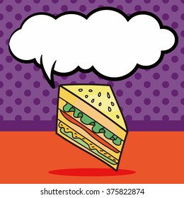 sandwich doodle, speech bubble