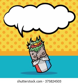 sandwich doodle, speech bubble