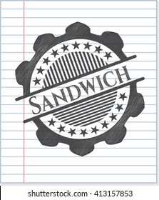Sandwich draw with pencil effect