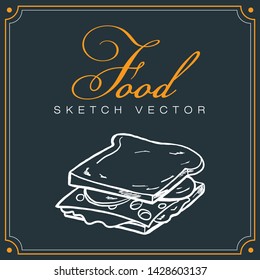 Sandwich drawing Food Sketch Vector