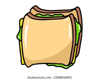 Sandwich Fast Food Clipart Illustration