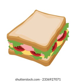 sandwich fast food, icon design isolated