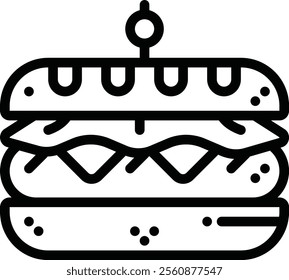 Sandwich fast food and junk food vector image