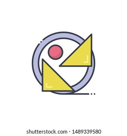 Sandwich Filled outline vector illustration. Food & Drinks style icon.