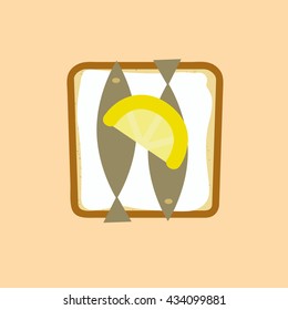 a sandwich with fish