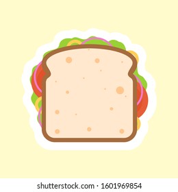 sandwich flat design vector illustration 