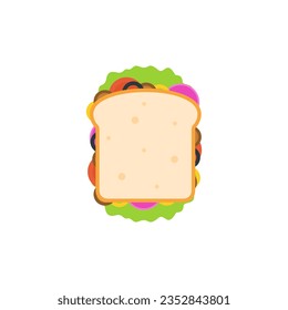 sandwich flat design vector illustration