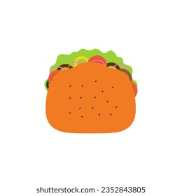 sandwich flat design vector illustration