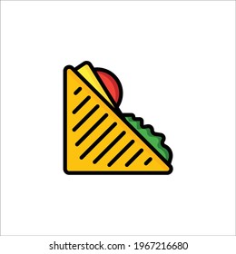 sandwich  Flat Icon Isolated On White Background